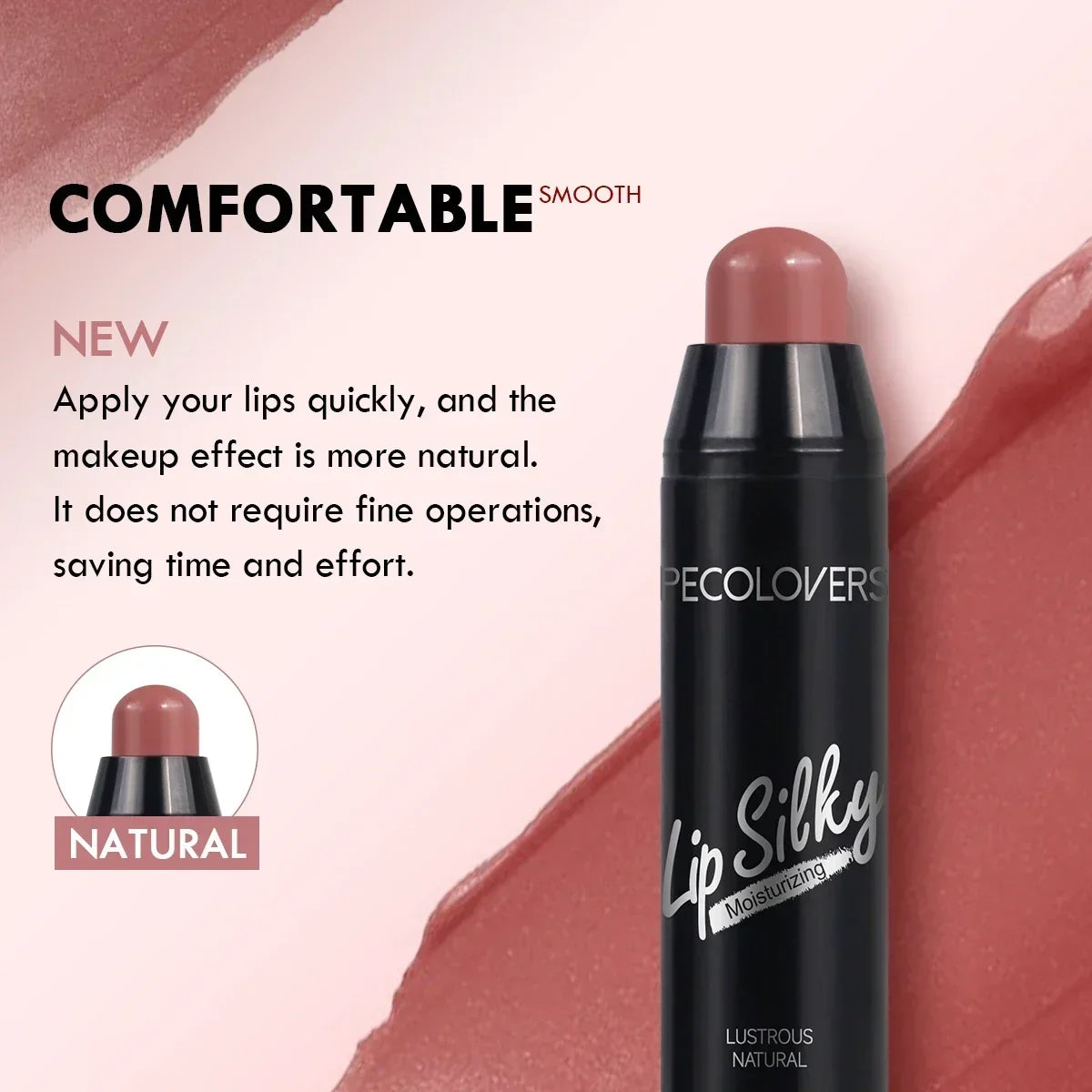 1 pezzo riduce le linee delle labbra, lucentezza tridimensionale, colore intenso, liscio come la seta, idratante, rossetto, cosmetico per il trucco delle labbra