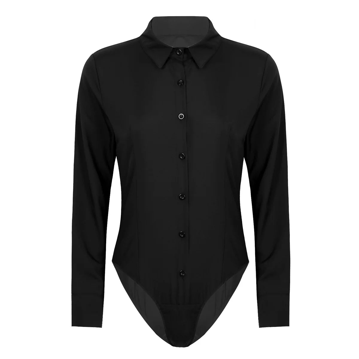 Camicia per il corpo da donna Divise da lavoro per signora da ufficio Camicette bianche Abiti slim Camicia OL a maniche lunghe Body Camicia da lavoro di facile manutenzione