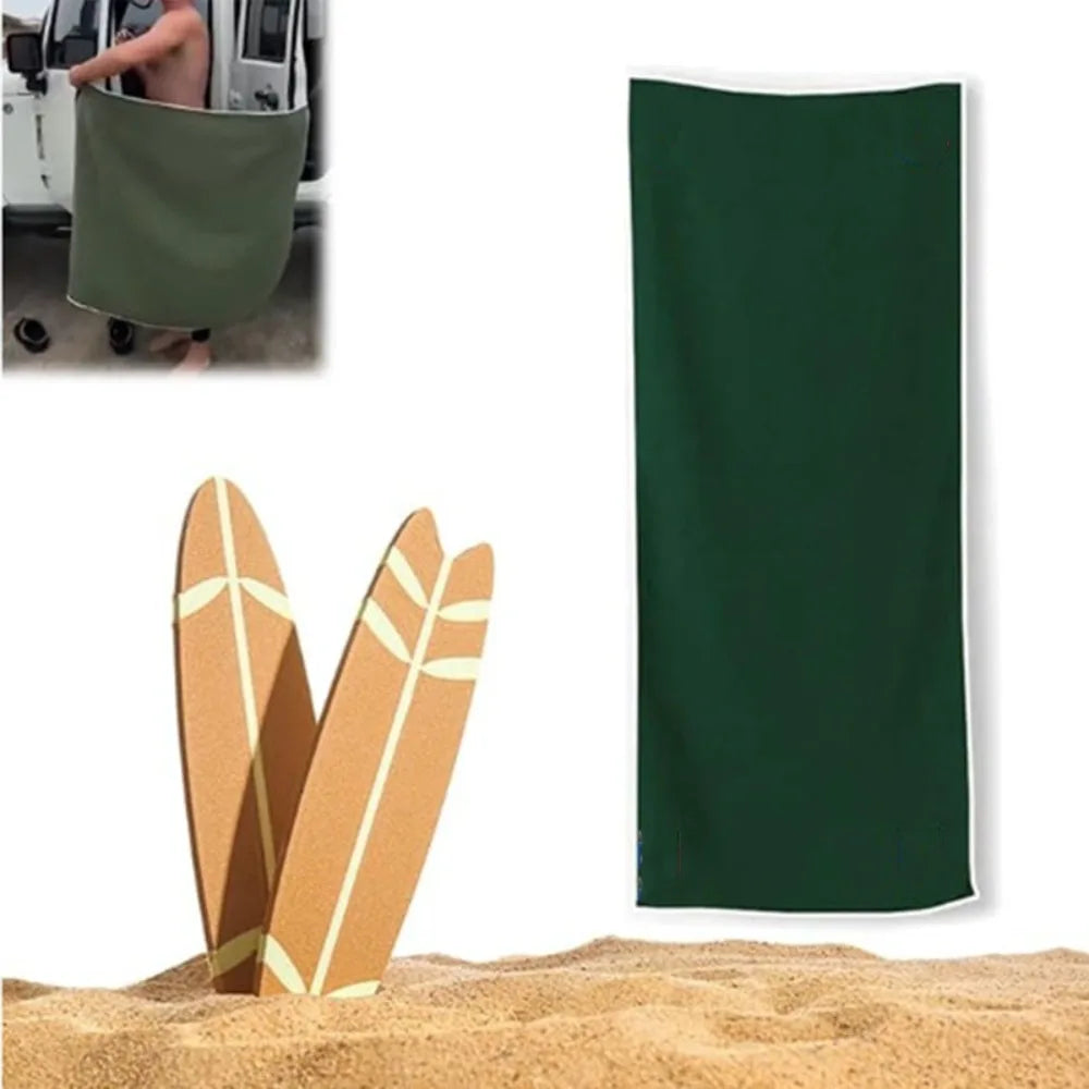 Nuovo telo da bagno magnetico multifunzionale per esterni Asciugamani magnetici portatili in pile di corallo Asciugamano da spiaggia ad asciugatura rapida Asciugamani da bagno in fibra