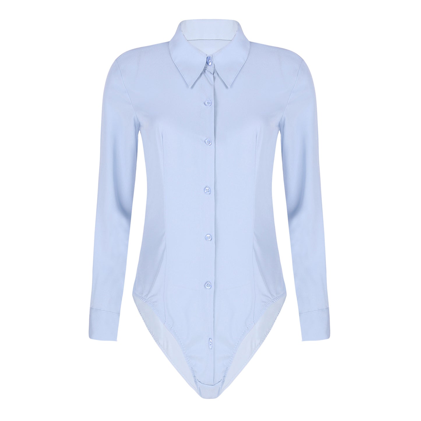 Camicia per il corpo da donna Divise da lavoro per signora da ufficio Camicette bianche Abiti slim Camicia OL a maniche lunghe Body Camicia da lavoro di facile manutenzione