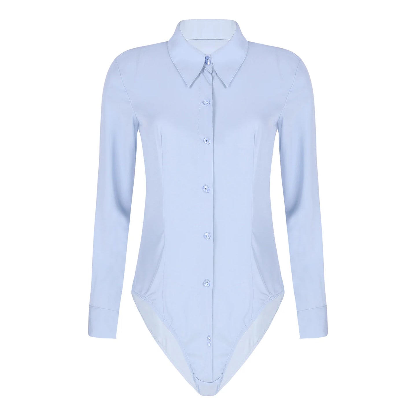 Camicia per il corpo da donna Divise da lavoro per signora da ufficio Camicette bianche Abiti slim Camicia OL a maniche lunghe Body Camicia da lavoro di facile manutenzione