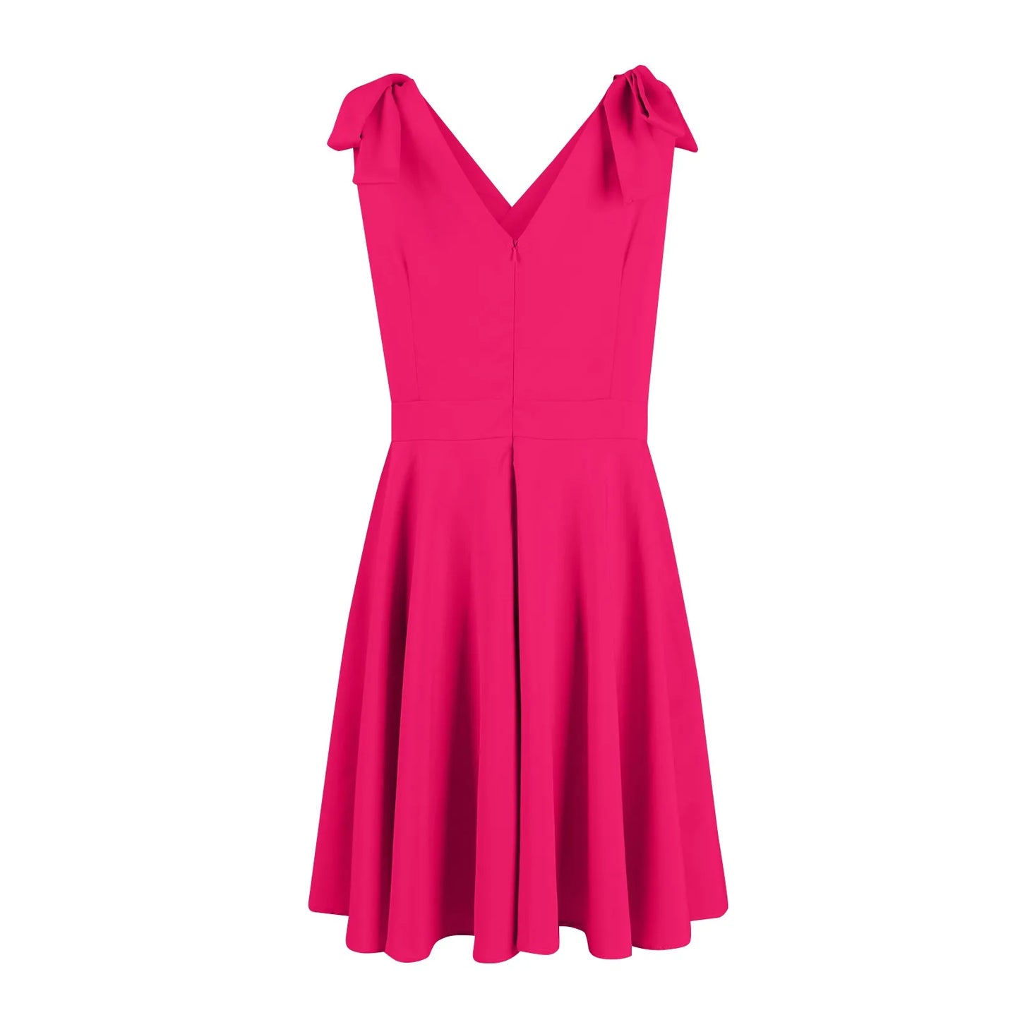 Mini abito elegante da donna nuovo senza maniche con cerniera a vita alta corsetto con scollo a V abito con cinturino con fiocco temperamento abbigliamento donna