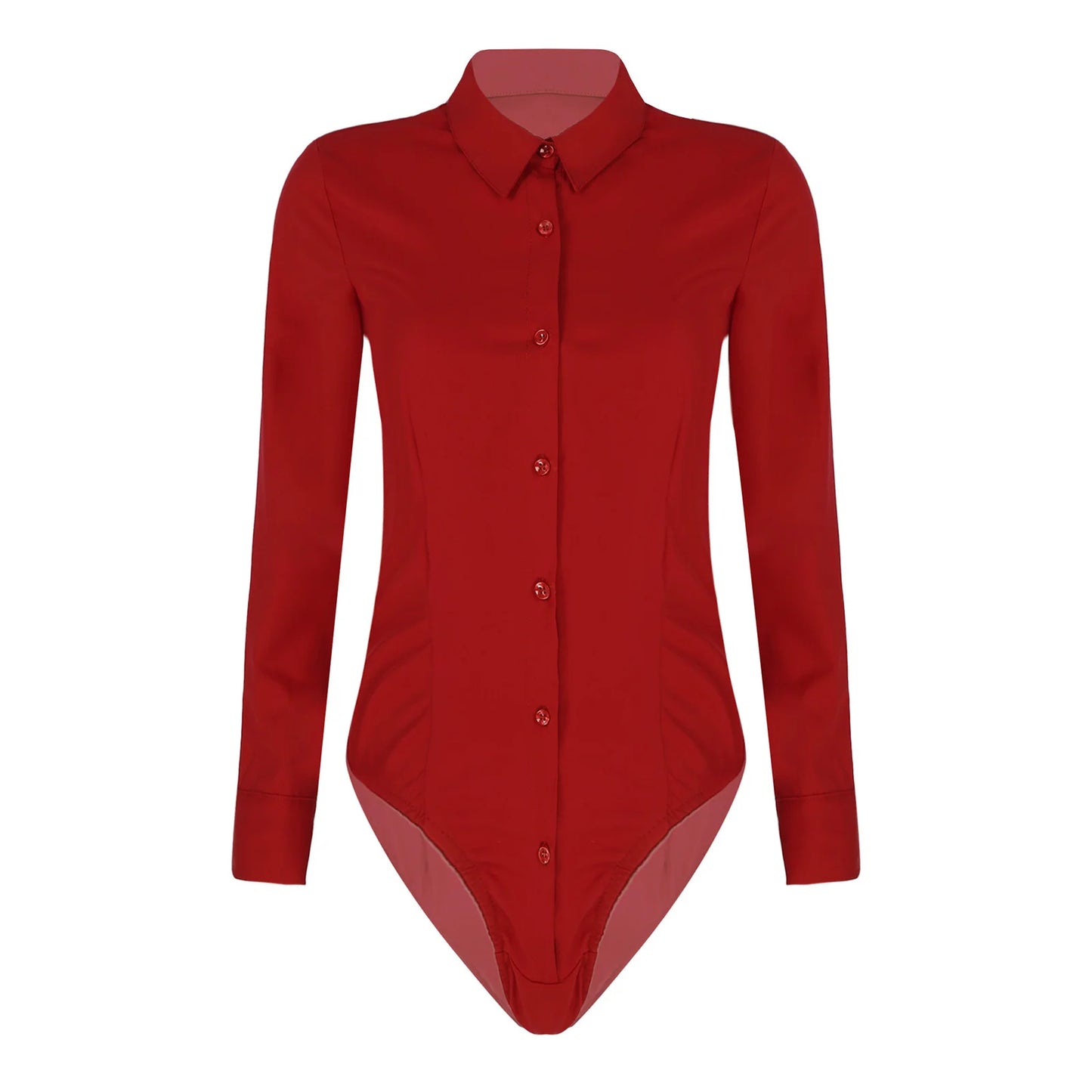 Camicia per il corpo da donna Divise da lavoro per signora da ufficio Camicette bianche Abiti slim Camicia OL a maniche lunghe Body Camicia da lavoro di facile manutenzione