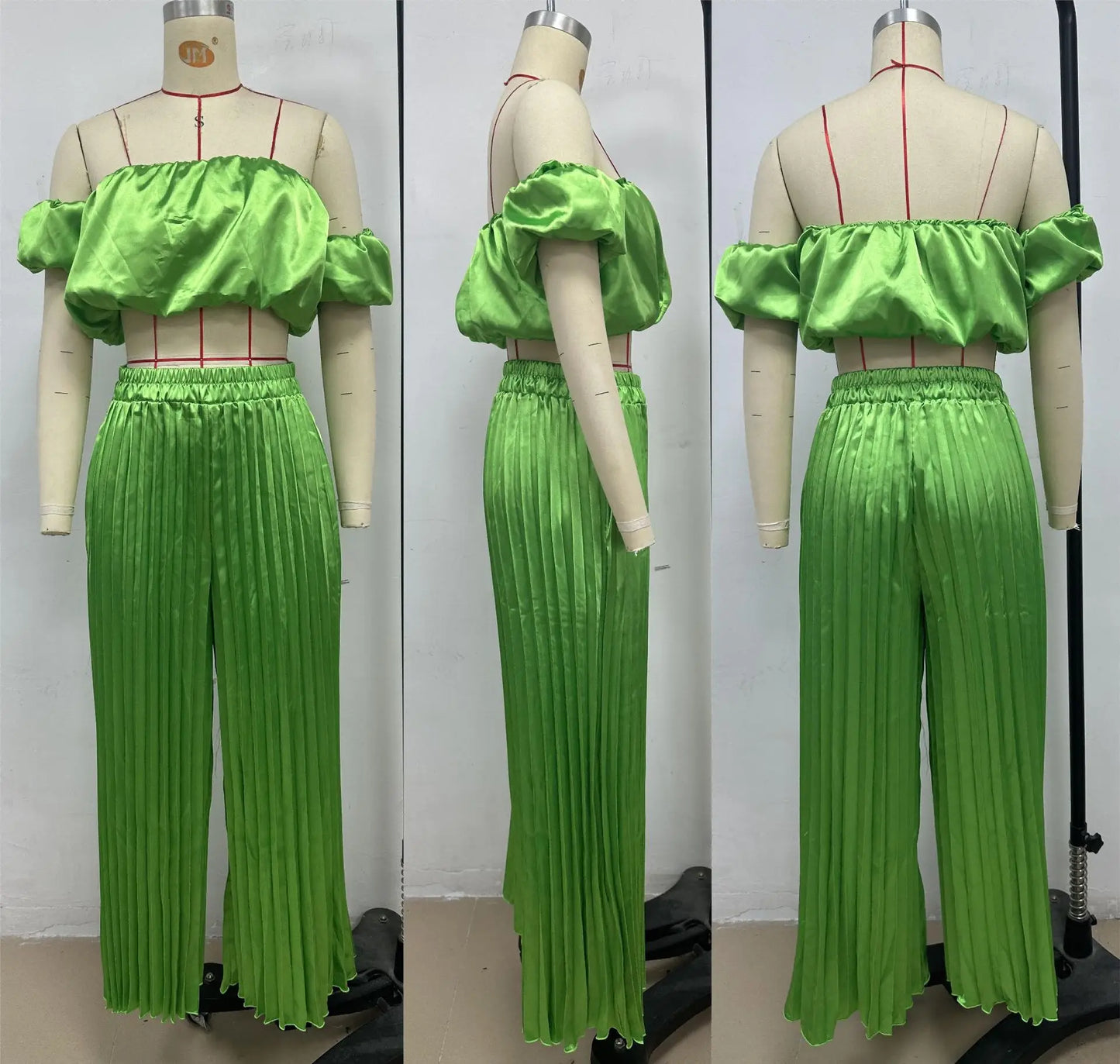 2025 moda estiva nuova donna elegante abito senza spalline casual tinta unita temperamento pantaloni elastici pieghevoli