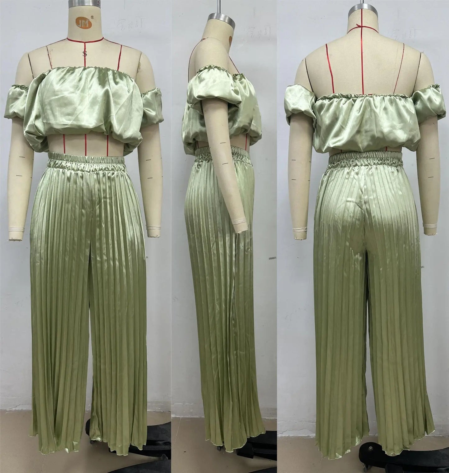 2025 moda estiva nuova donna elegante abito senza spalline casual tinta unita temperamento pantaloni elastici pieghevoli