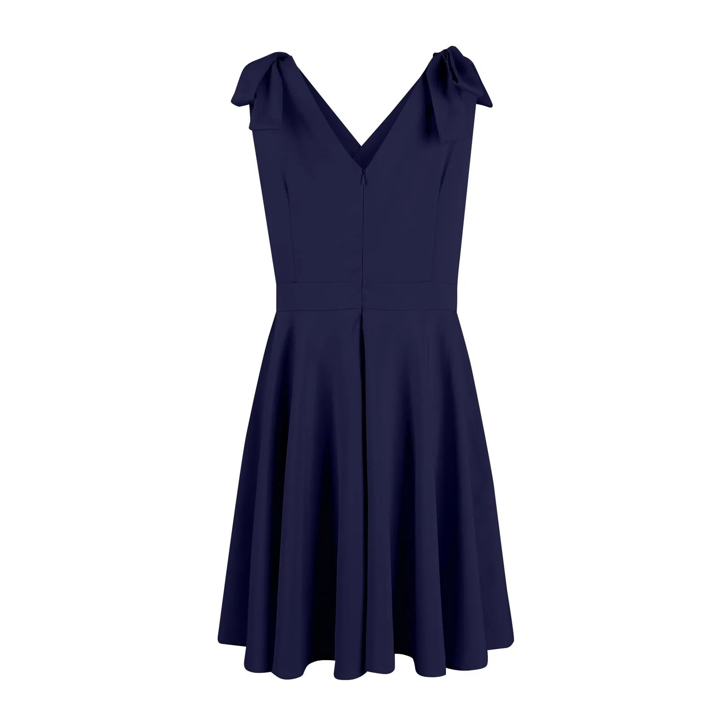 Mini abito elegante da donna nuovo senza maniche con cerniera a vita alta corsetto con scollo a V abito con cinturino con fiocco temperamento abbigliamento donna