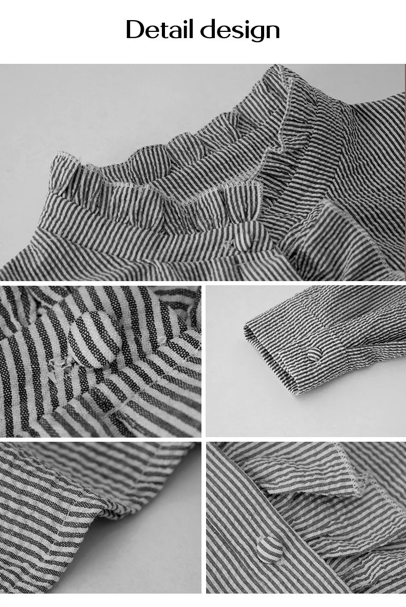 Camicia da donna elegante da ufficio tinta unita manica lunga da donna Top Fashion colletto rialzato increspato camicia semplice causale monopetto